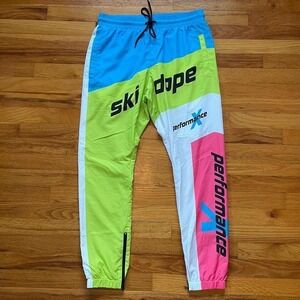 Lightweight Windbreaker Neon Ski Dope Jogger Pants Size M NWT Preppy Streetwear